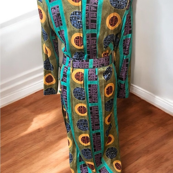 L. Fox Women’s Dress, Multicolored Size 16 %100 Rayon. Belt not included - Picture 6 of 6